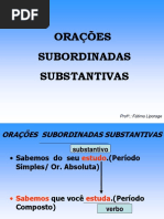 ORAÇÕES  SUBSTANTIVAS