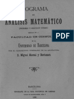 Analisis Matematico: Programa