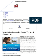 Depreciation Rates - Rates of Depreciation As Per Income Tax Act & Company Act