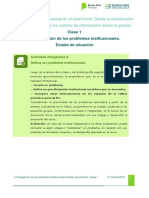 La Evaluación Institucional en El Nivel Inicial. Actividades Clase 1