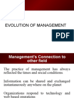 Evolution of Management - by Shahid ELIMS