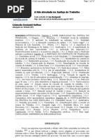 A lide simulada na Justiça do Trabalho