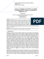 The Use of Discourse Completion Task (DCT) As Explicit Instruction On Indonesian EFL Learners' Production of Suggestion Acts