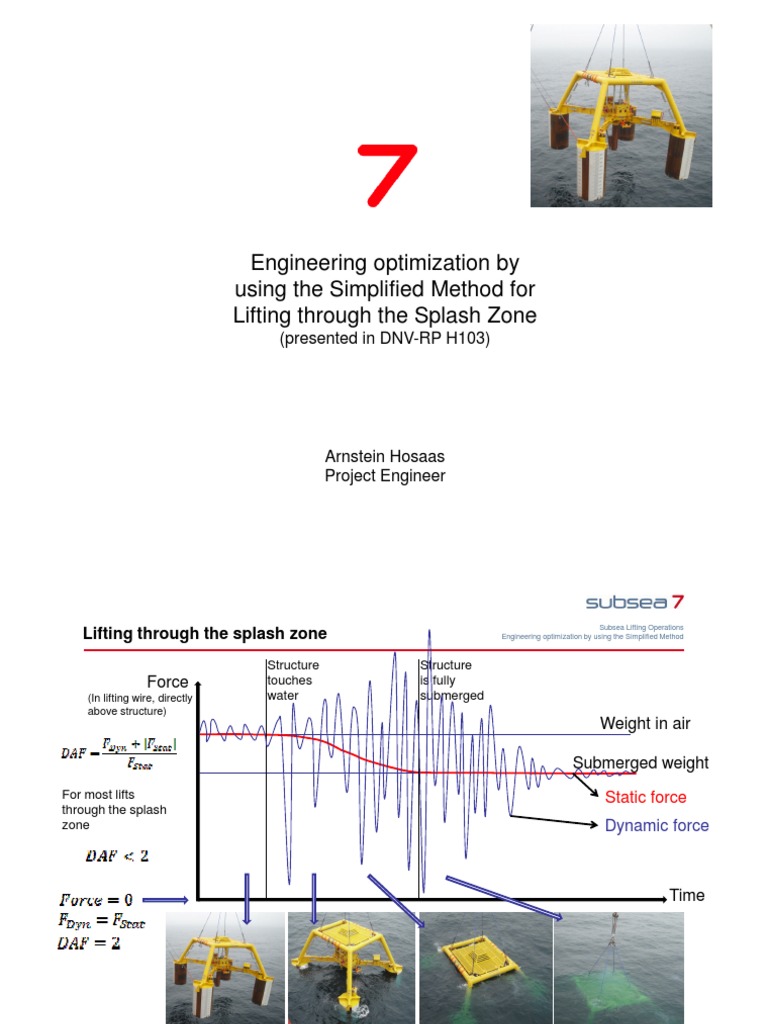 Subsea Lifting Operations Simplified Method | PDF | Buoyancy | Drag ...