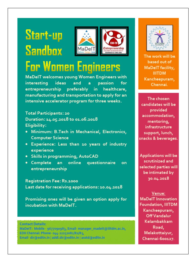 MaDeIT-StartupSandbox-Summer 2018 PDF | PDF | Science And Technology ...