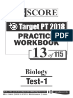 Target PT 2018 Biology Test-1 Practice Workbook