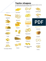 Pasta Shapes