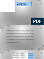 Pertemuan XV - Konsep Array (Satu Dimensi, Dua Dimensi, Dan Multidimensi) PDF