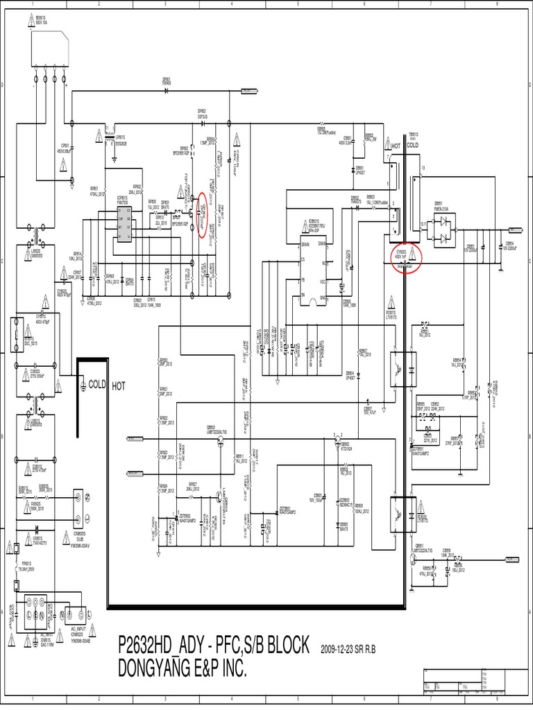 Diagrama de Fuente de Alimentacion TV LCD Samsung BN44 00338B PDF | PDF
