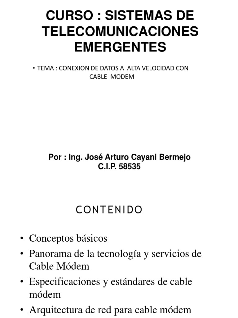 Cable Modem | PDF | Módem | Televisión por cable