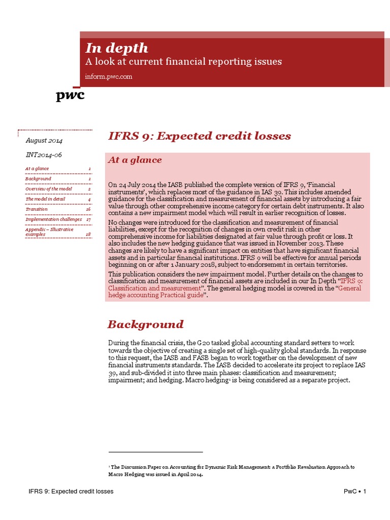 Image Result For Ifrs Expected Credit Losses Pwc