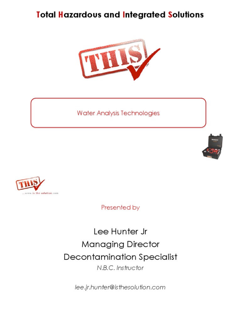 Water Analysis Technologies This Pdf Mercury Element Volatile