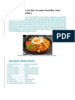 Contoh Procedure Text How To Make Fried Rice