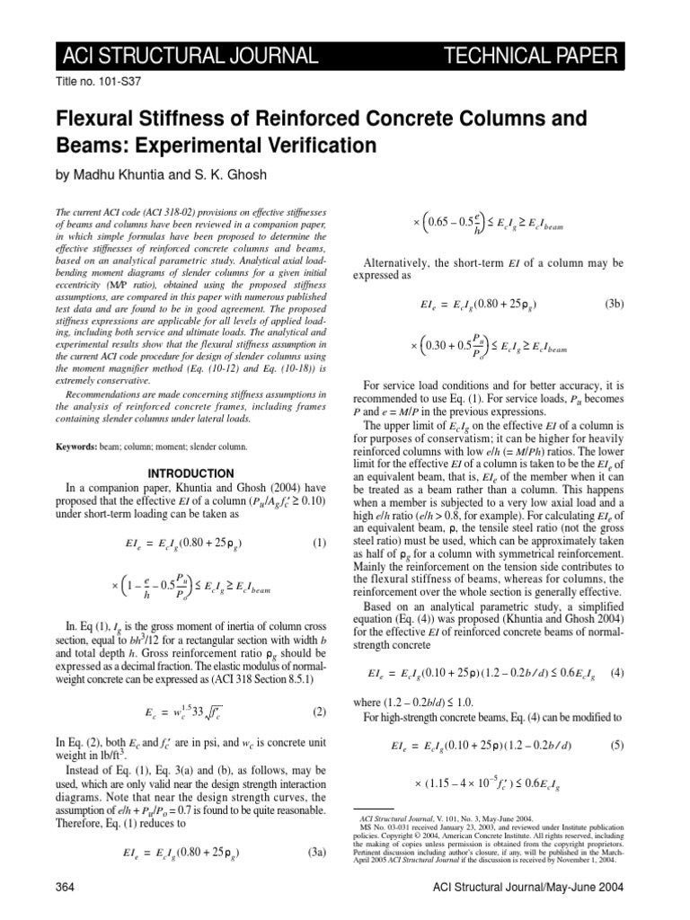 2004 - Khundia y Gosh - Flexural Stiffness of Reinforced Concrete ...