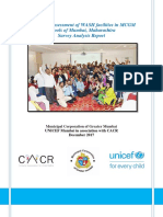 Assessment of WASH Facilities in MCGM Schools - WASH in Schools by CACR-UNICEF