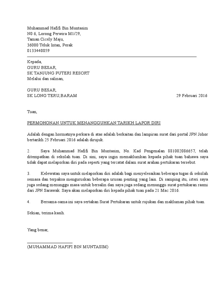 Surat Penangguhan Pdf