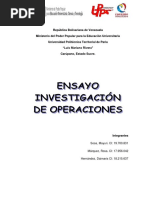 ENSAYO Investigacion de Operaciones
