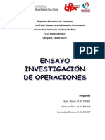 ENSAYO Investigacion de Operaciones