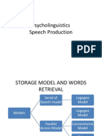 Psycholinguistics Speech Production