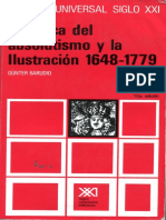 Gunter Barudio La Epoca Del Absolutismo y La Ilustracion 11 142 PDF