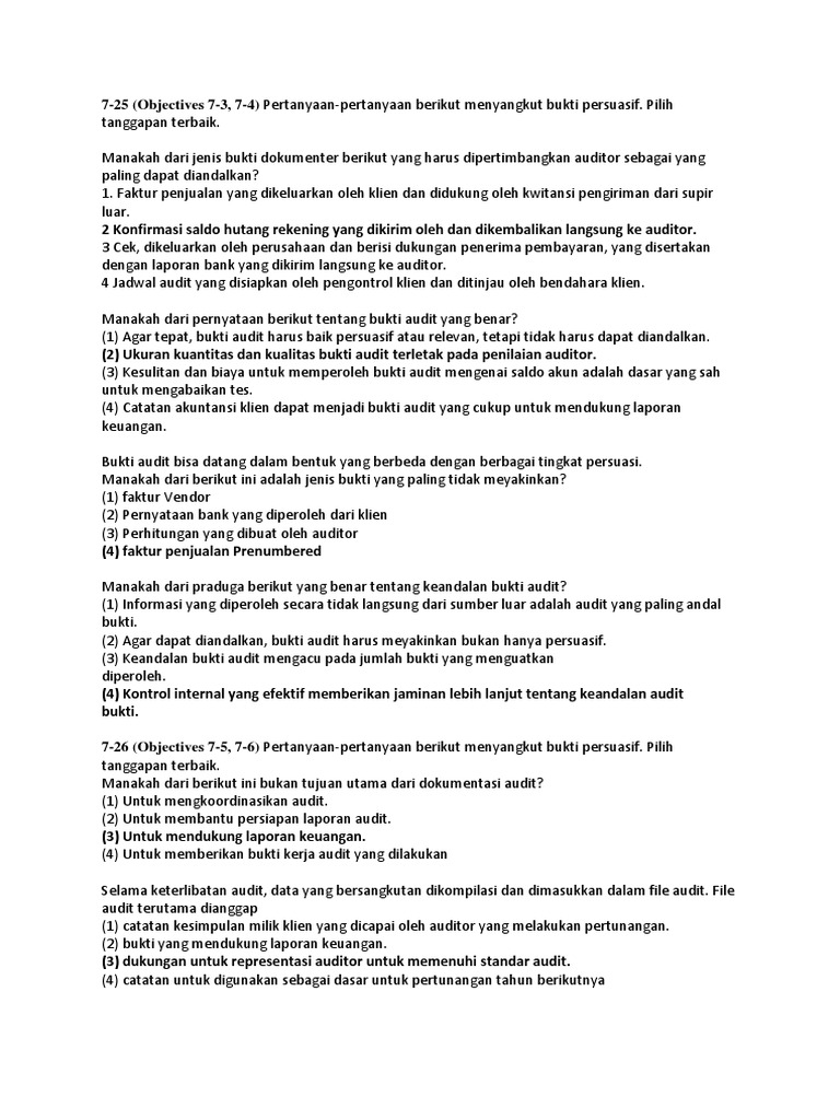 Soal Audit 7 9