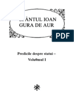 Sf Ioan Gura de Aur - Predicile Despre Statui - Volumul I