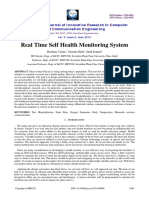 Real Time Self Health Monitoring System: Nternational Ournal of Nnovative Esearch in Omputer and Ommunication Ngineering