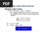 Margem Sobre Custos e Venda