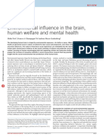 Environmental Influence in The Brain, Human Welfare and Mental Health