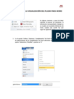 Problema Al Visualizar El Plugin para Word