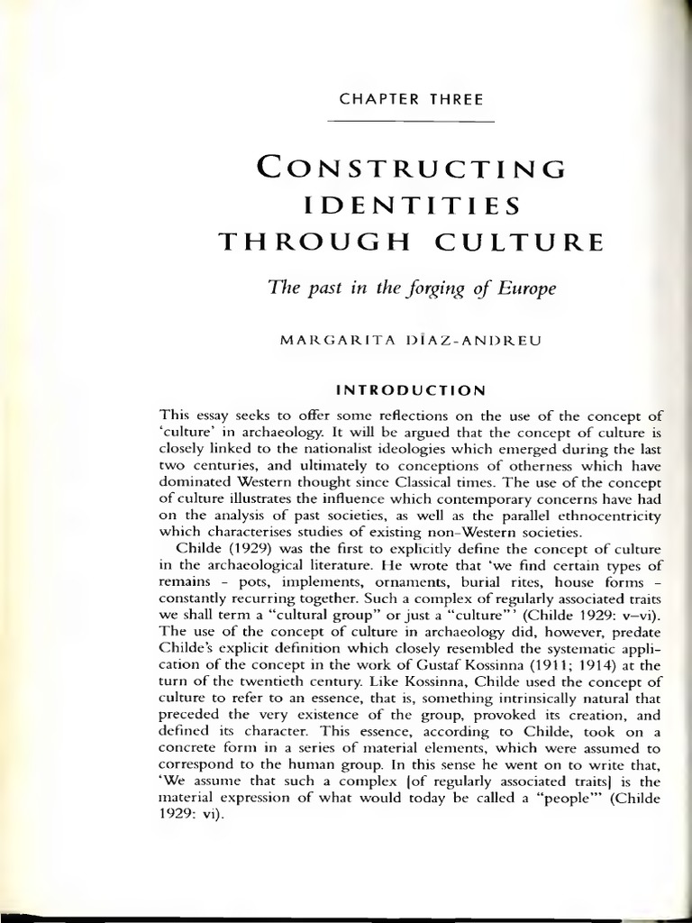 Culture's Role in Archaeological Identity PDF Nation Nationalism