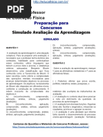 Simulado Concurso Professor de Educacao Fisica Questoes Concurso Pedagogia Simulado Avaliacao Da Aprendizagem Docx