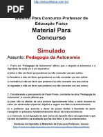 Simulado Concurso Professor de Educacao Fisica Material Gratis Concurso SEDUC Simulado Pedagogia Da Autonomia Docx