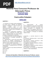 Simulado Concurso Professor de Educacao Fisica Material Gratis Concurso SEDUC Simulado PPP Docx