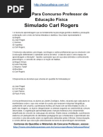 Simulado Concurso Professor de Educacao Fisica Questoes Concurso Pedagogia Simulado Carl Rogers Docx