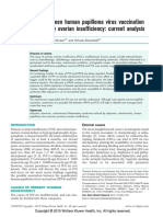 A Link Between Human Papilloma Virus Vaccination and Primary Ovarian Insufficiency: Current Analysis