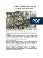 Historia Del Día de La Revolución Del 20 de Octubre en Guatemala