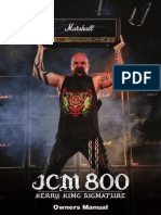 Marshall JCM800 Kerry King Owner's Manual PDF