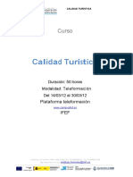 Calidad turística: gestión y control