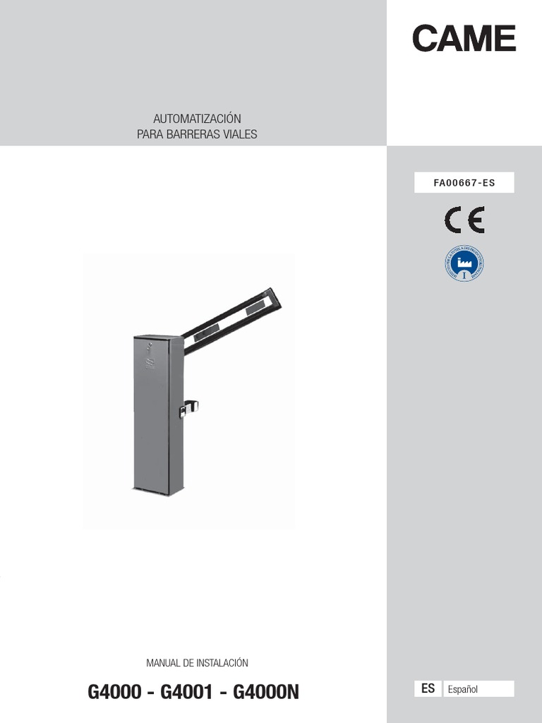 Manual g4000 Came | PDF | Tornillo | Automatización
