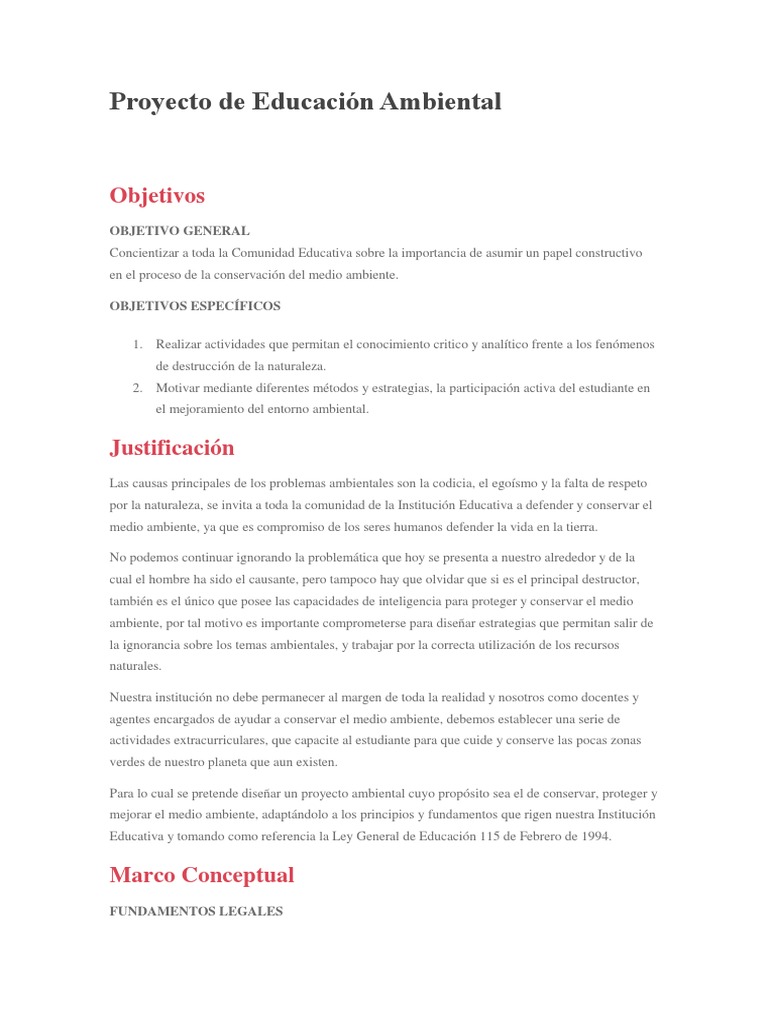 Proyecto de Educación Ambiental | PDF | Ozono | Residuos