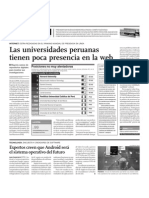 Universidades peruanas tienen poca presencia en la web