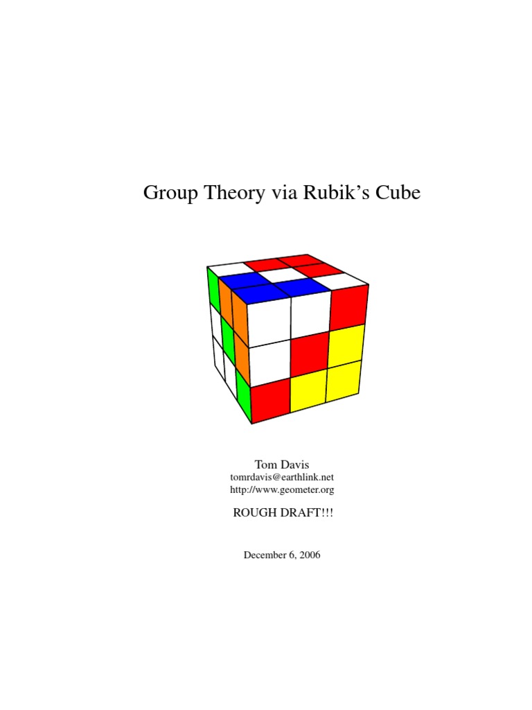 Group Theory Via Rubik's Cube | PDF | Group (Mathematics) | Permutation