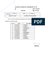 Working Day Schedule