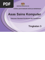 DSKP KSSM Asas Sains Komputer Tingkatan 3