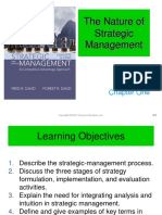 The Nature of Strategic Management: Chapter One