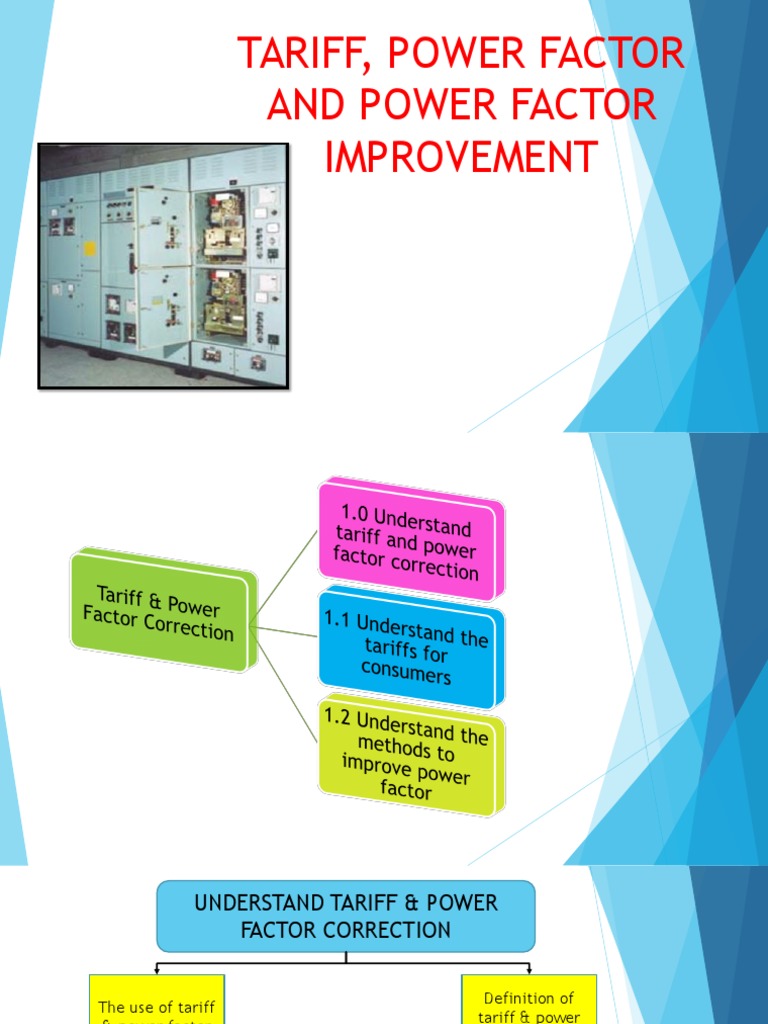 Tariff, Power Factor and Power Factor Improvement | PDF | Electrical ...
