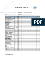 Cobas c311 Check List