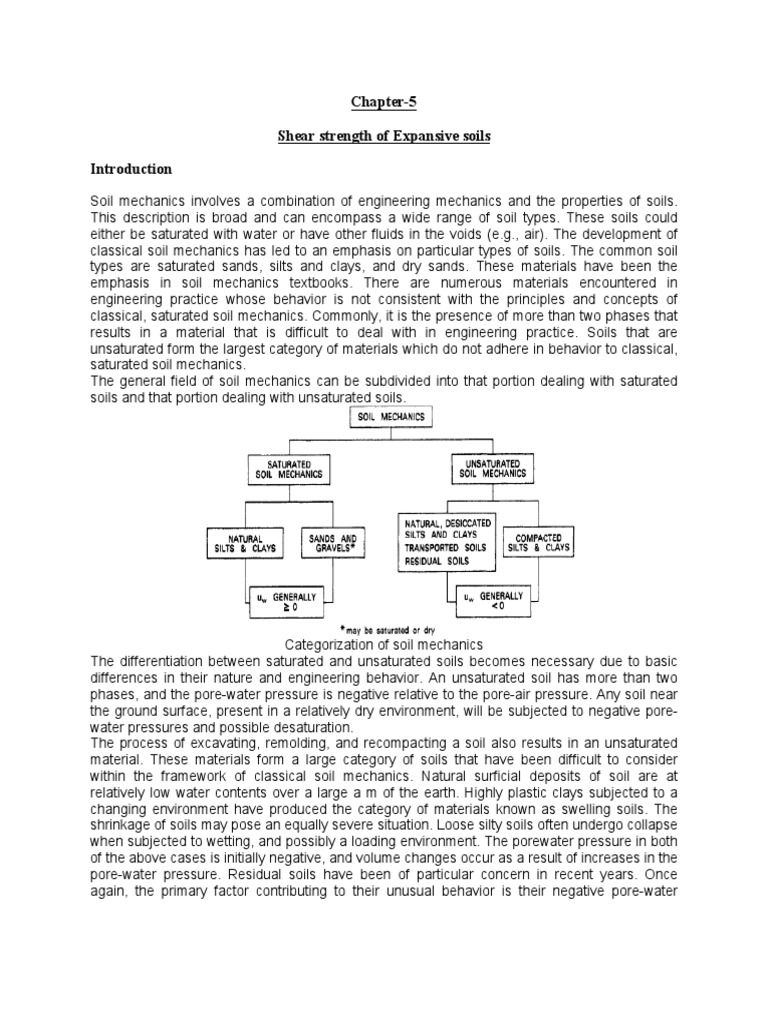 Shear Strength of Expansive Soils | PDF | Soil Mechanics | Stress ...
