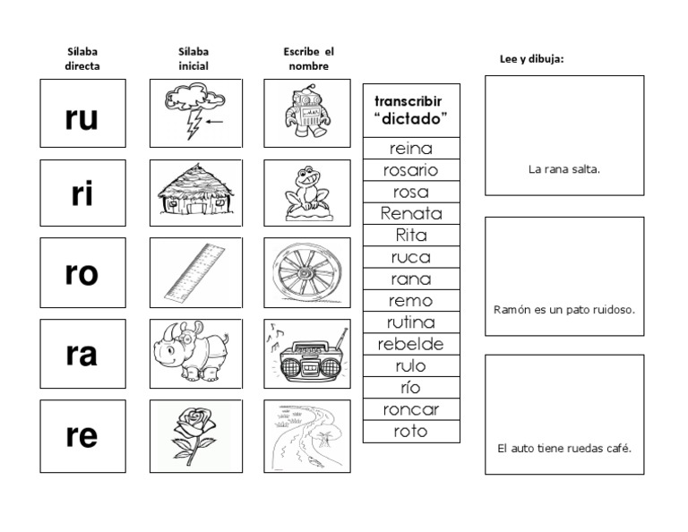 Actividades con la letra R para niños | PDF